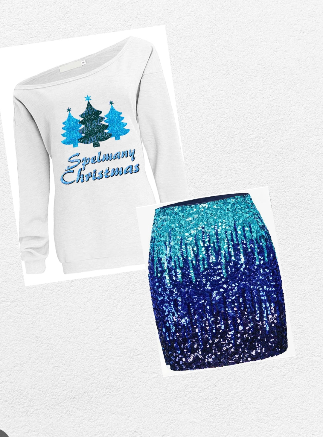 Spelmany Christmas Off the Shoulder Spelman Sweatshirt