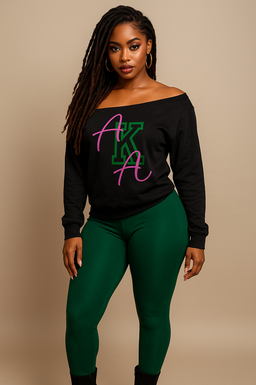 Black Cursive AKA Off the Shoulder sweatshirt