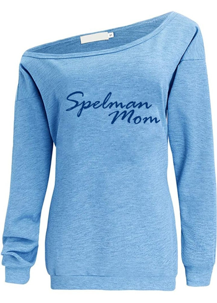 Spelman Mom Off the Shoulder Sweatshirt