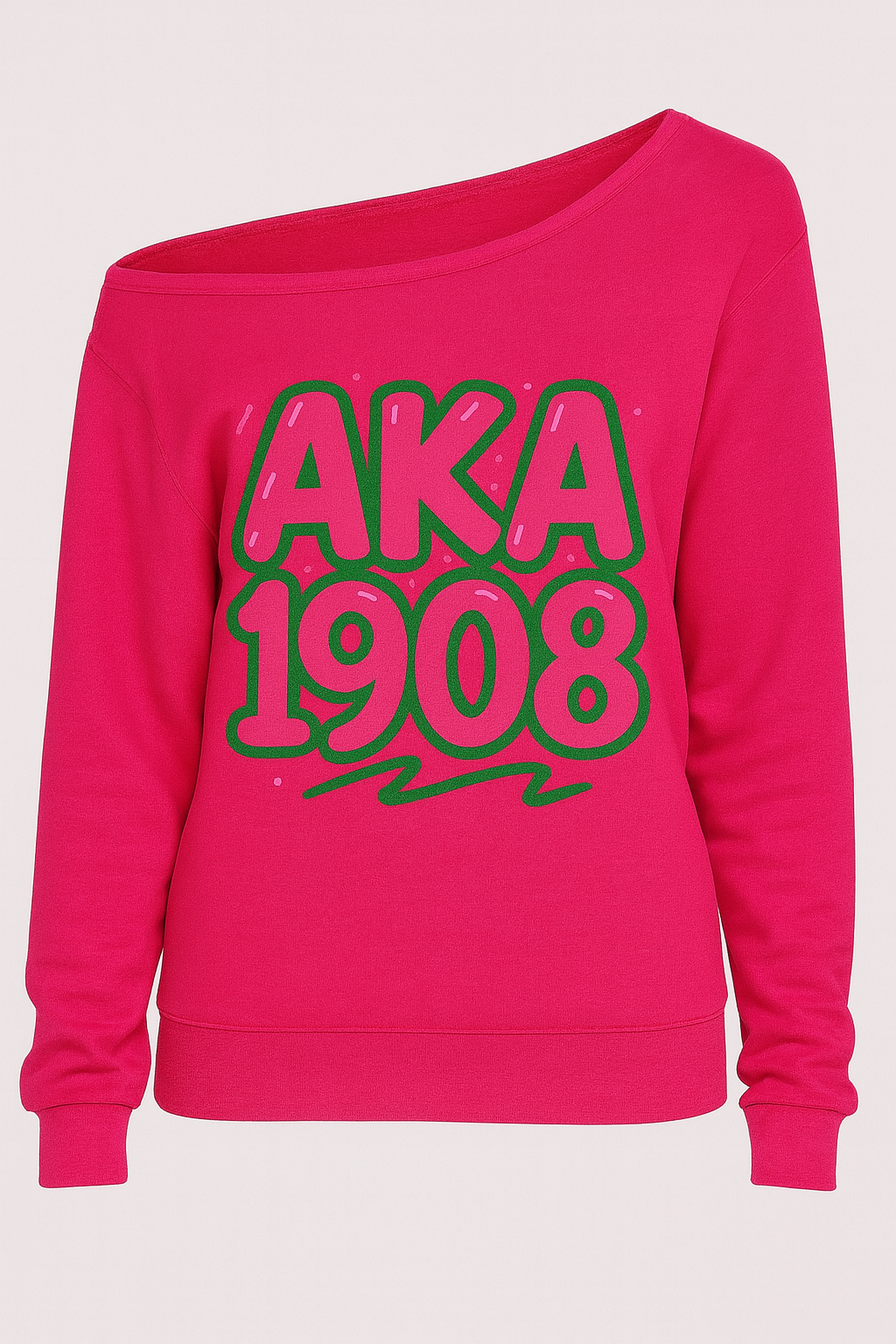 AKA 1908 Pop off the shoulder sweatshirt