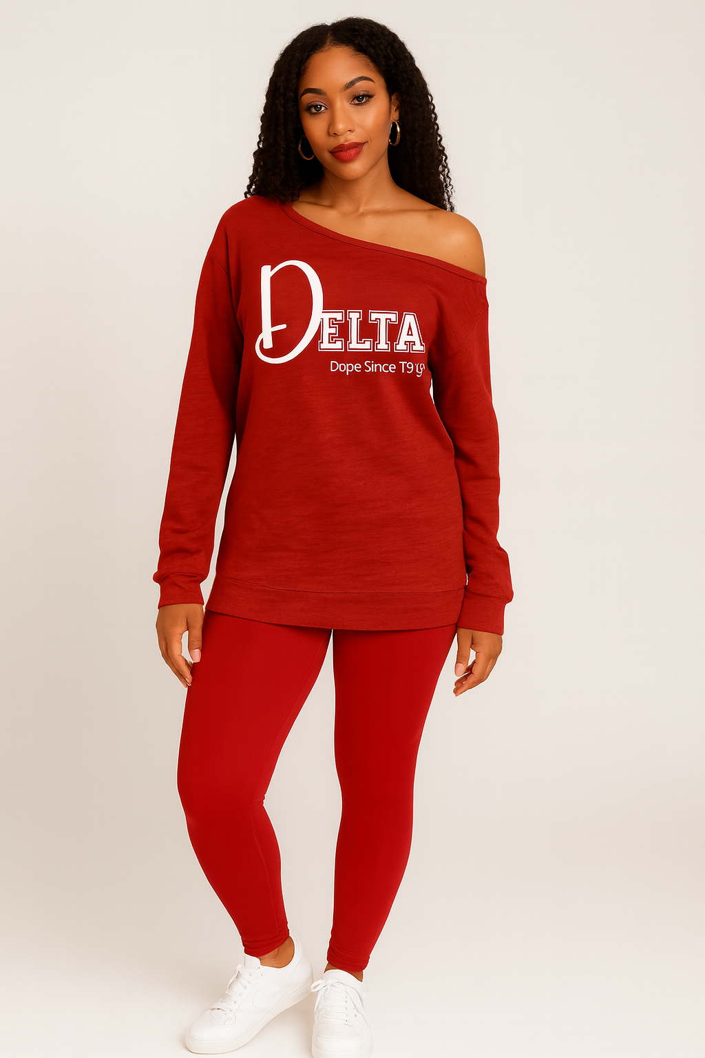 Delta Dope since 1912 Off the Shoulder Sweatshirt