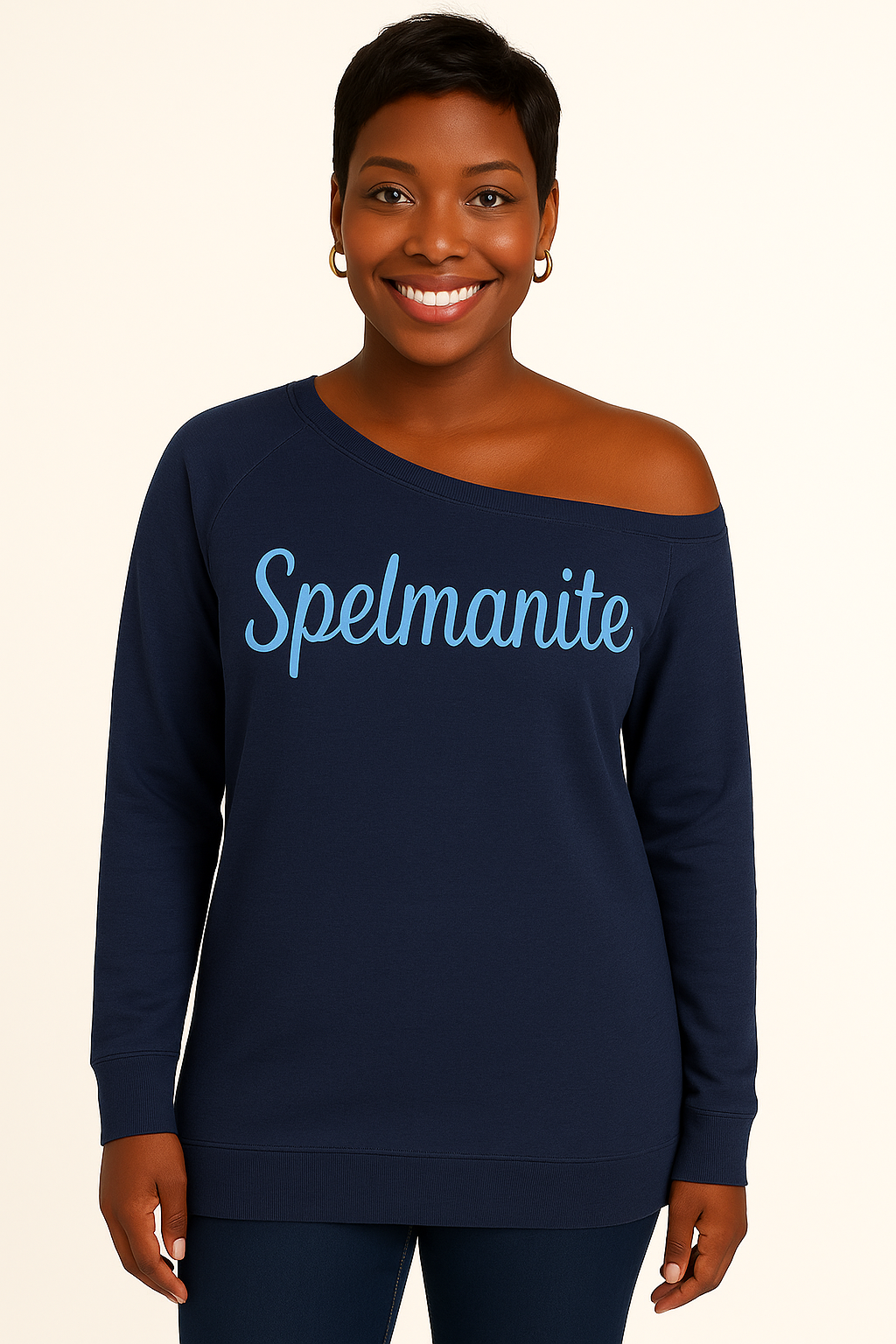 Spelmanite Off the Shoulder Sweatshirt