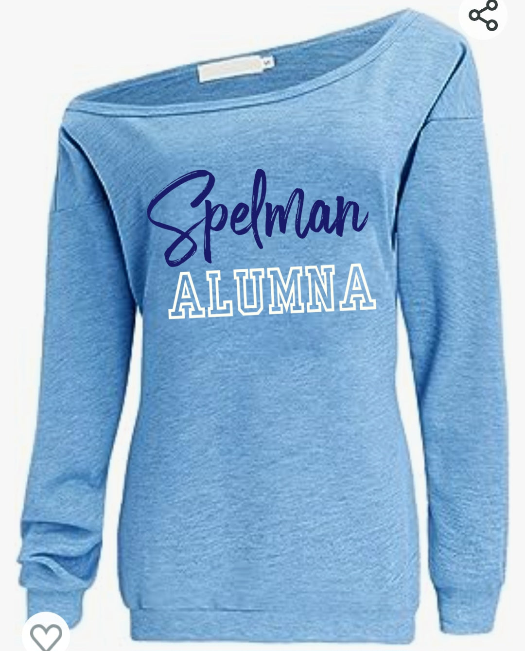 Spelman Alumna Off the Shoulder Sweatshirt