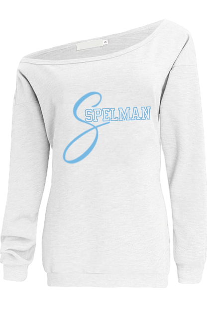 Big S Spelman off the shoulder sweatshirt