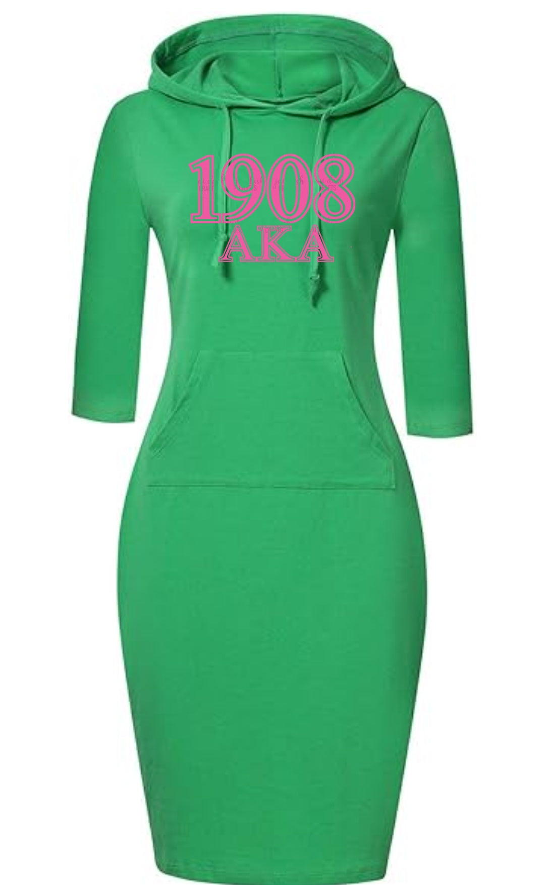 Green AKA 1908 Hoodie Dress