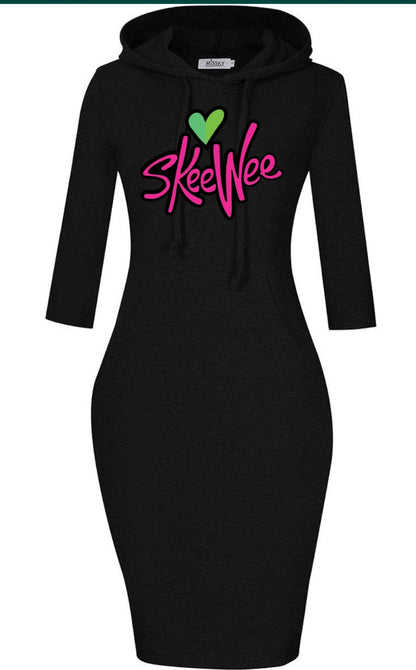 Black SkeeWee AKA Hoodie Dress.