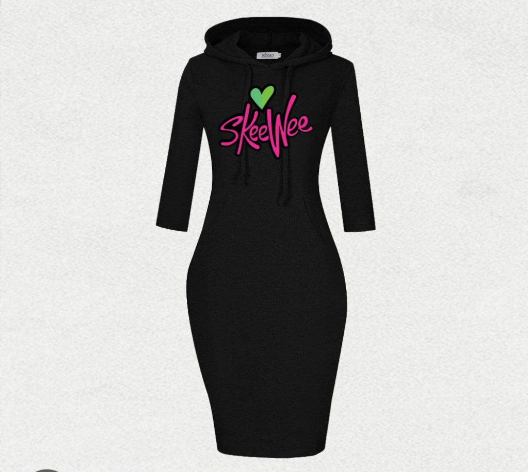 Black SkeeWee AKA Hoodie Dress.