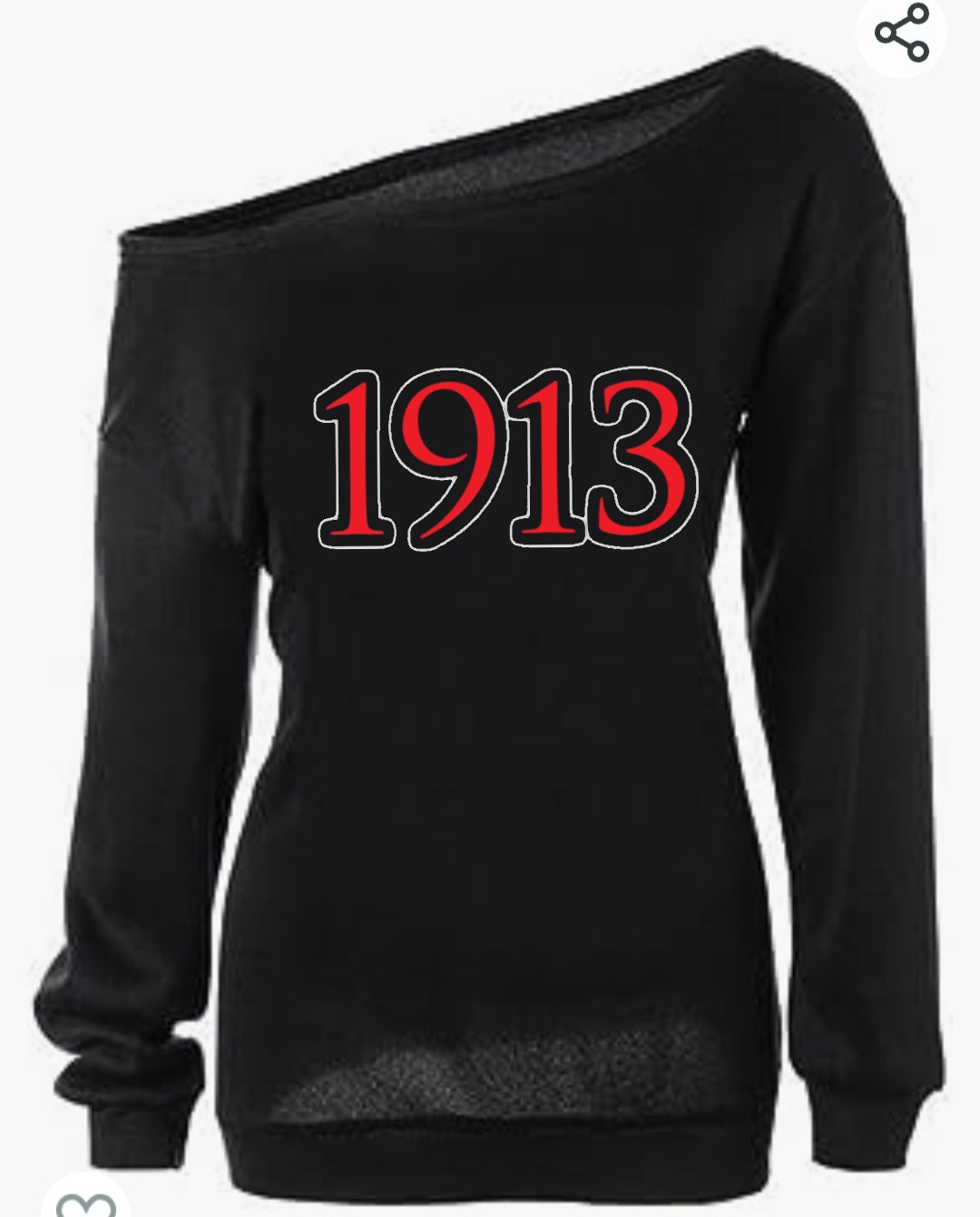 1913 Delta Off the Shoulder Sweatshirt