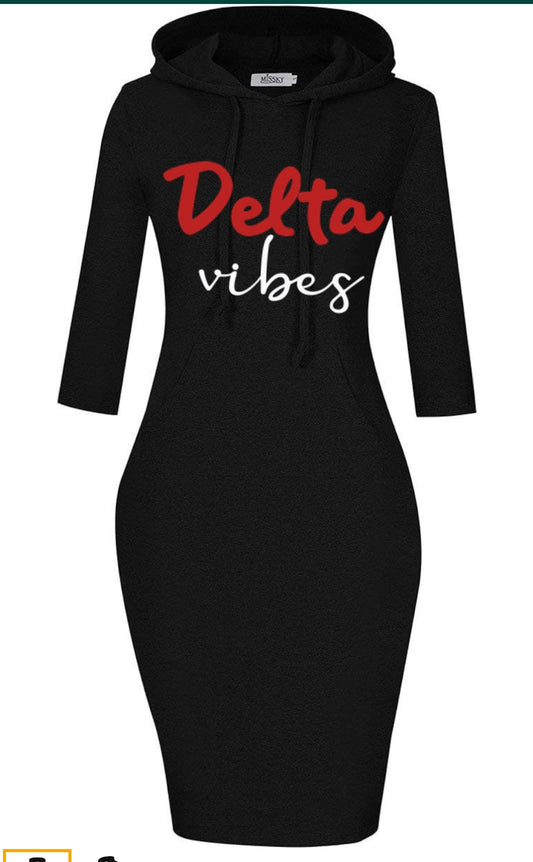 Delta Vibes Hoodie Dress