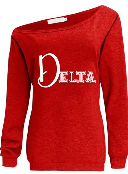 BIg D - Delta Off the Shoulder Sweatshirt