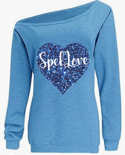 Spelman SpelLove off the shoulder shirt