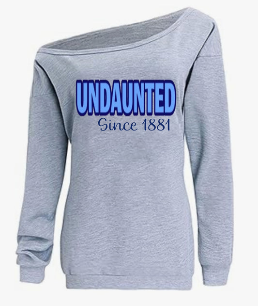 Undaunted Spelman Off the Shoulder Sweatshirt