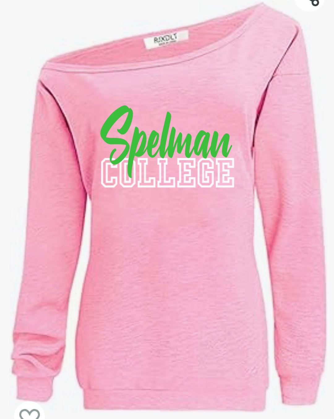 Pink off the Shoulder Spelman College AKA Swestshirt