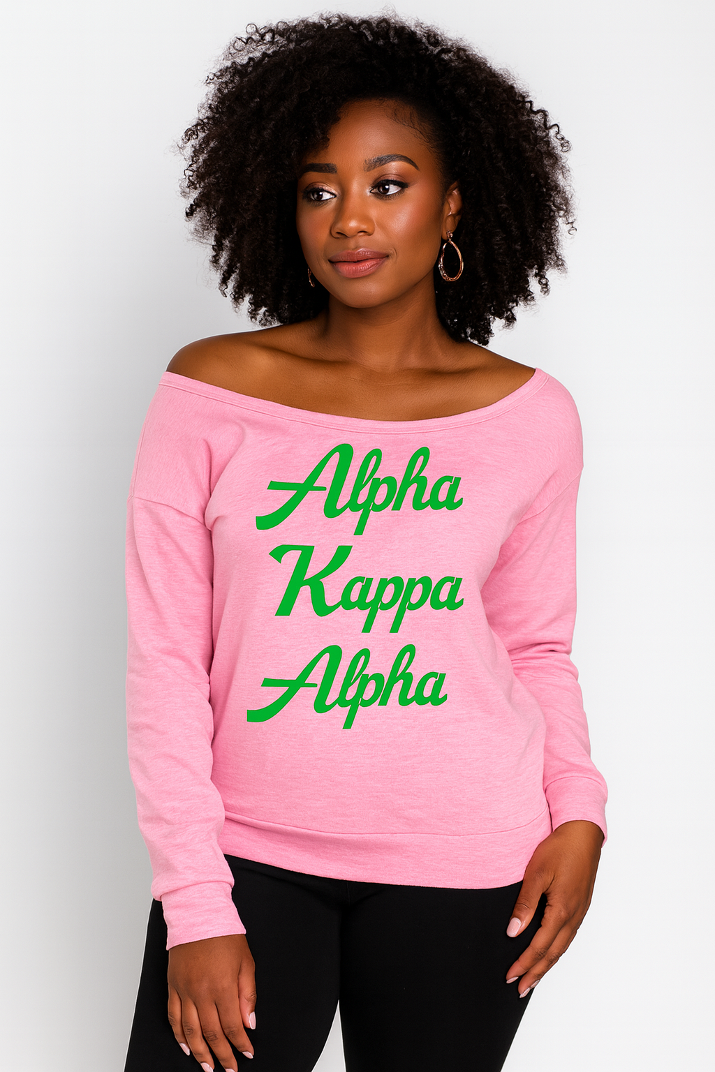 Fancy Alpha Kappa Alpha Off the Shoulder Sweatshirt