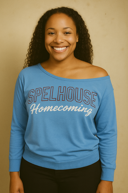 Spelhouse HOMECOMING Off the Shoulder Sweatshirt