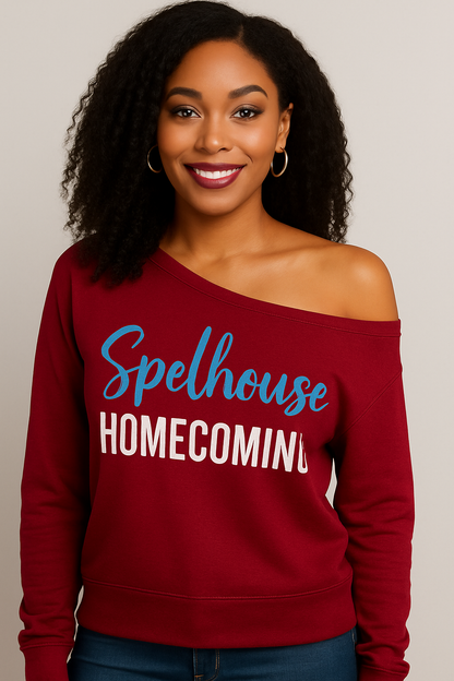 Spelhouse HOMECOMING Off the Shoulder Sweatshirt