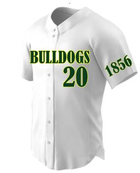 Bulldogs Full button white jersey